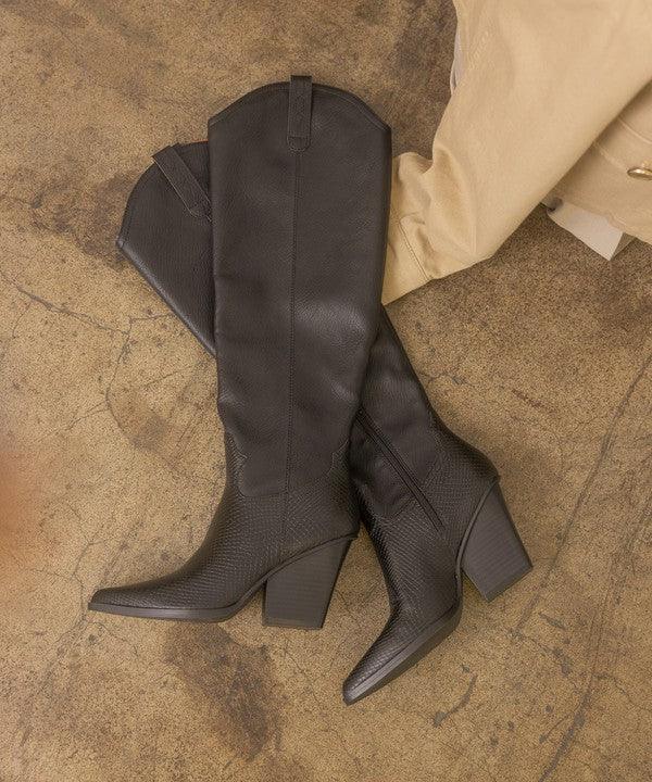 OASIS SOCIETY Barcelona - Knee High Western Boots - Sunday Golden