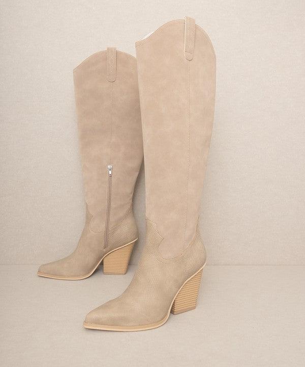 OASIS SOCIETY Barcelona - Knee High Western Boots - Sunday Golden