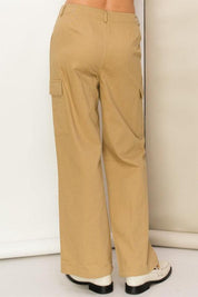 Weekend and Chill High Waist Cargo Pants - Sunday Golden