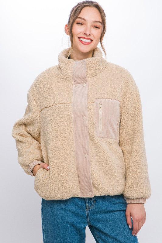 Sherpa Puffer Jacket - Sunday Golden