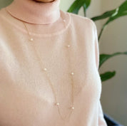 Talia Freshwater Pearl Long Chain Necklace