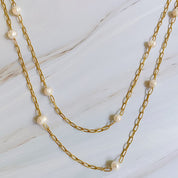 Talia Freshwater Pearl Long Chain Necklace