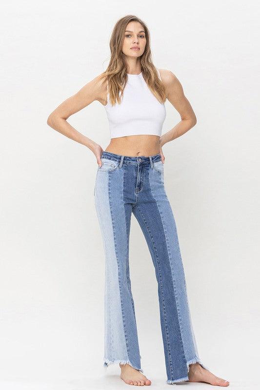 Penny High Rise Relaxed Flare Jean - Sunday Golden