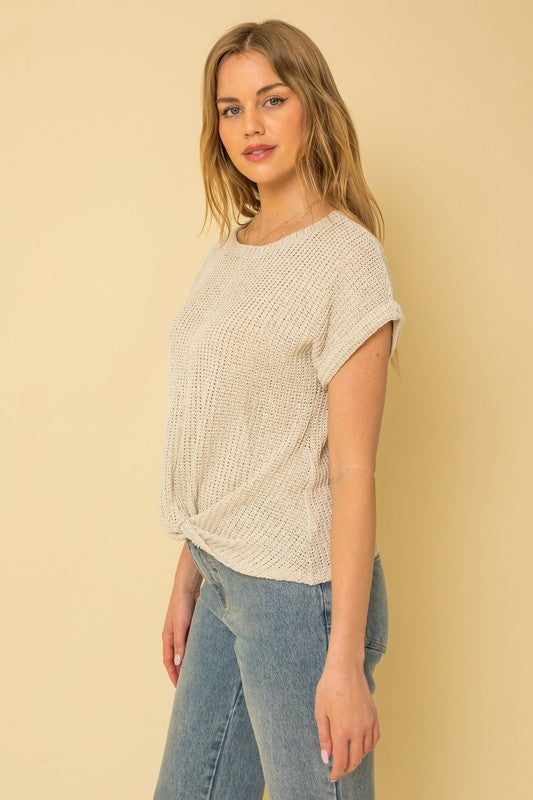 Sistine Short Sleeve Bottom Twist Top