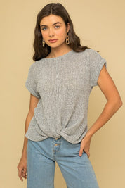 Sistine Short Sleeve Bottom Twist Top