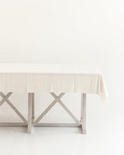 Riviera Cotton Tablecloth. Measures: 50 x 50 inches. hand-woven in Ethiopia from local hand-spun cotton. Natural Color.