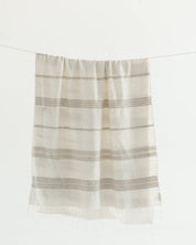  Bath Towel. Measures 38 x 72 inches. Machine wash and dry. ed as bath towels, lightweight shawls and accent throws. AZO-free dyes. hand-woven in Ethiopia.  Natural with Stone.. 