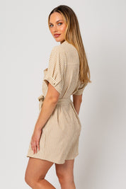 Heidi Half Sleeve Button Down Shirt Dress