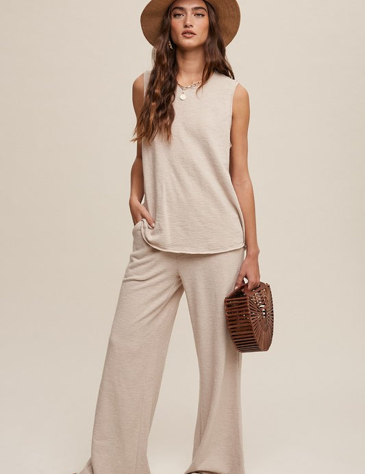 Soft Knit Tank and Sweat Pant Set