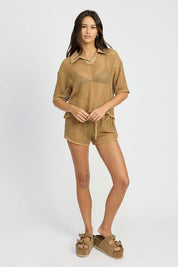 COLLARED LOUNGE SHIRT - Sunday Golden