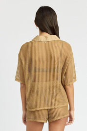 COLLARED LOUNGE SHIRT - Sunday Golden