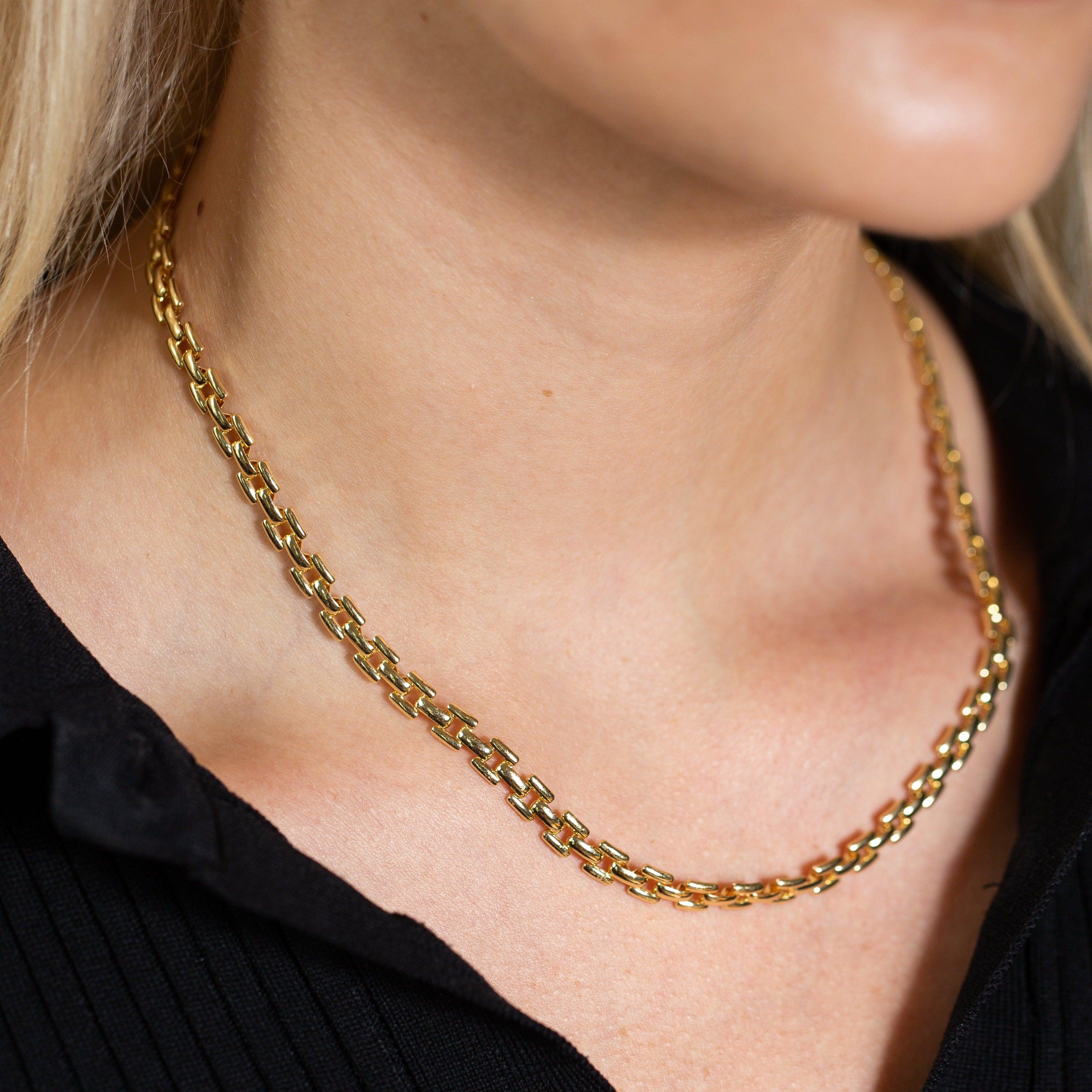 Asher Chain Link Necklace - Sunday Golden