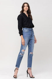 Super High Rise Stretch Mom Jeans - Sunday Golden