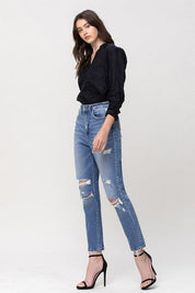 Super High Rise Stretch Mom Jeans - Sunday Golden