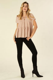 Luna - A line tiered Blouse - Sunday Golden