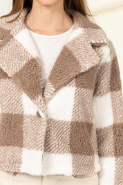 Lucky - Plaid Pattern Cozy Jacket - Sunday Golden