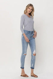 Mid Rise Crop Skinny Denim - Sunday Golden