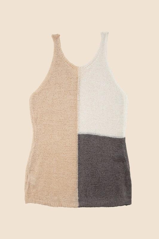 Nola Color Blocked Tank Top - Sunday Golden