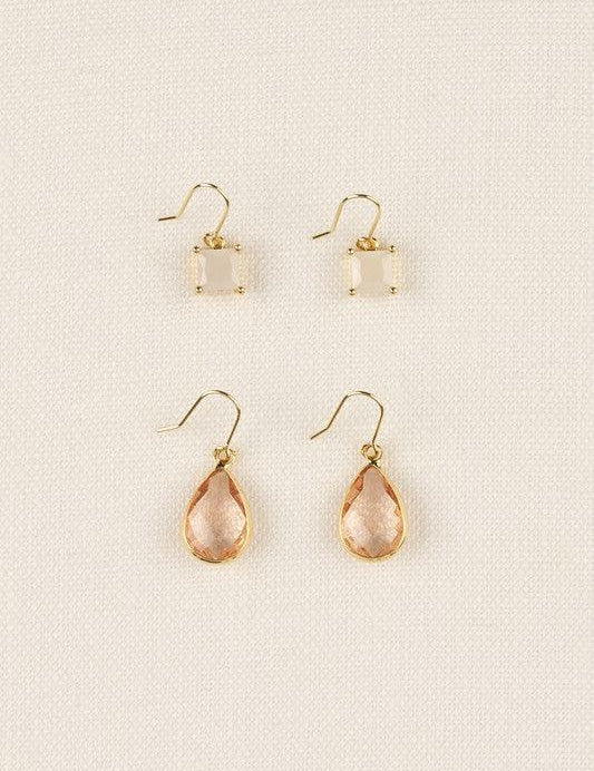 Stone Earring Set - Sunday Golden