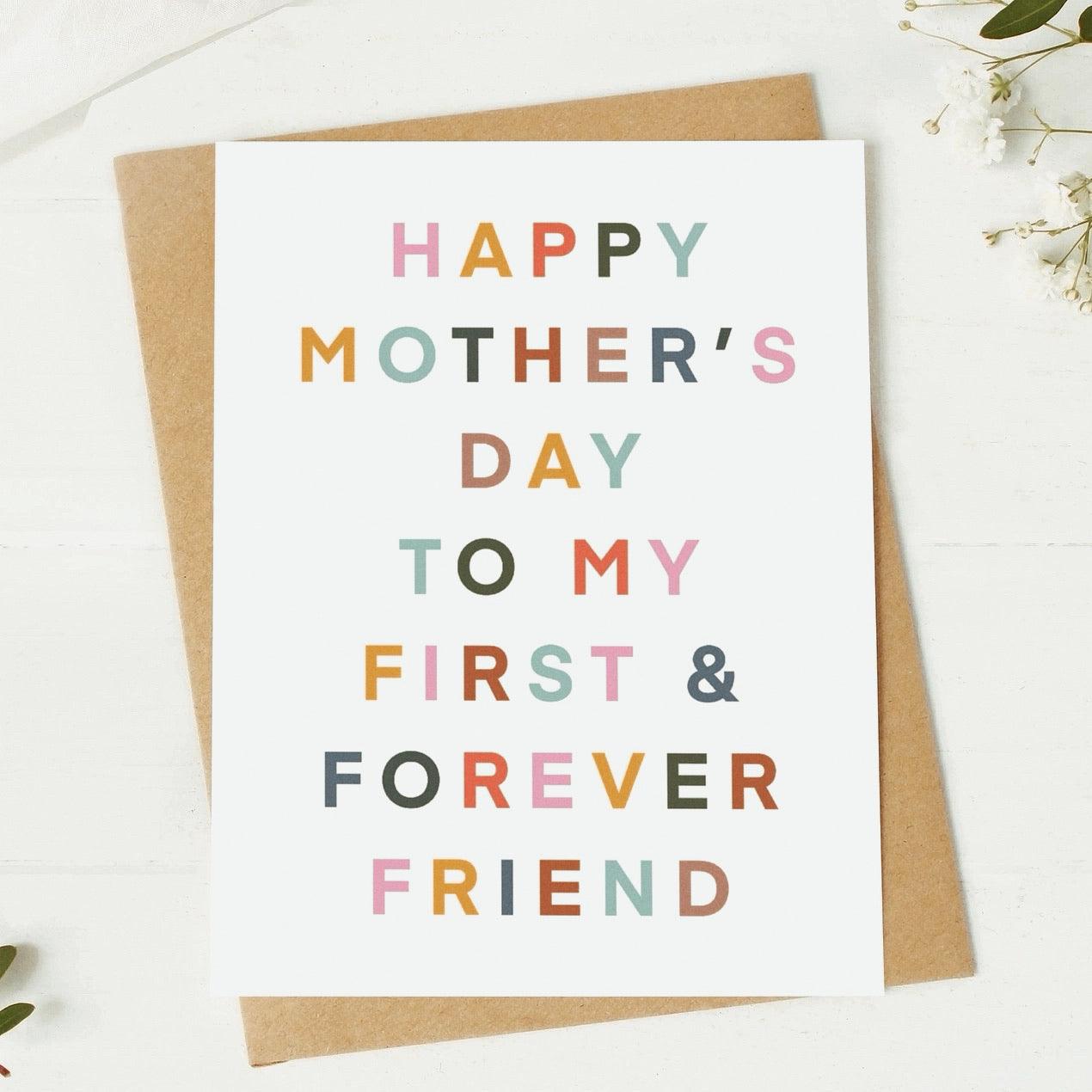 Happy Mother's Day To My Forever Friend | Mother's Day Card - Sunday Golden