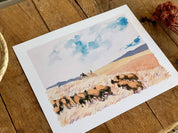 Bison Herd Landscape | 8x10 Art Print - Sunday Golden