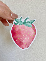 Watercolor Strawberry | Sticker - Sunday Golden