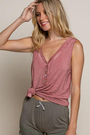 Isabella Knit Tank Top - Sunday Golden