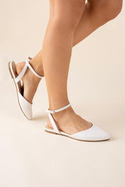 Linden Ankle Strap Flats - Sunday Golden