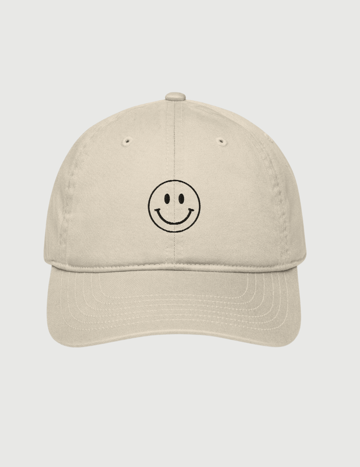 Retro Smiley | Embroidered Organic Cotton Hat - Sunday Golden