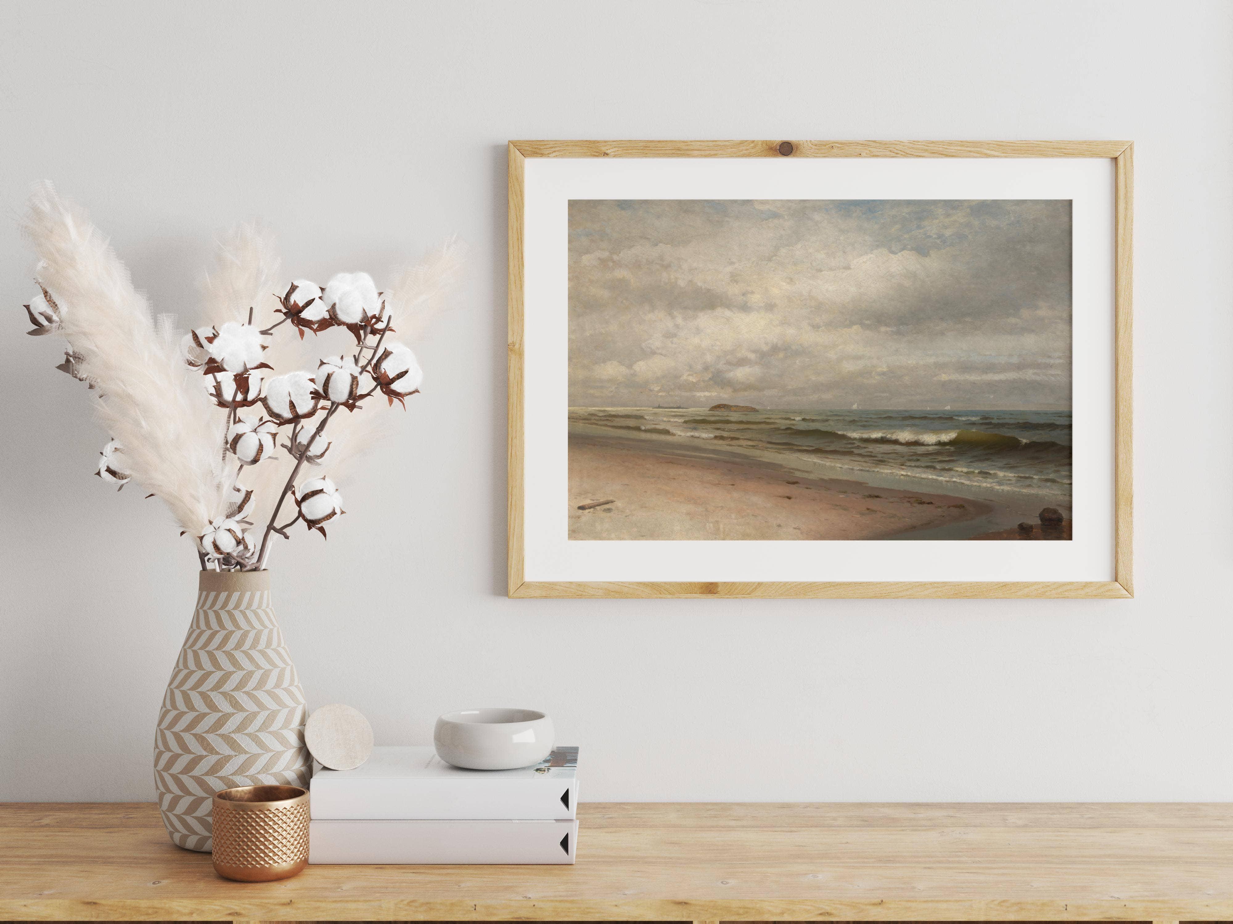 Rustic Coastal Beach Art print. Frame not included. 11x14 inches.