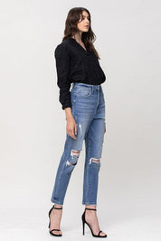 Super High Rise Stretch Mom Jeans - Sunday Golden