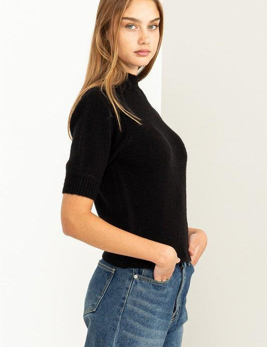 Lovely Puff Sleeve Sweater Top - Sunday Golden