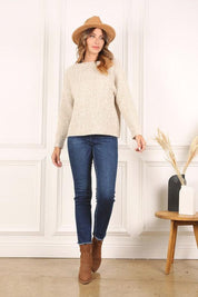 Cozy Cable Sweater - Sunday Golden