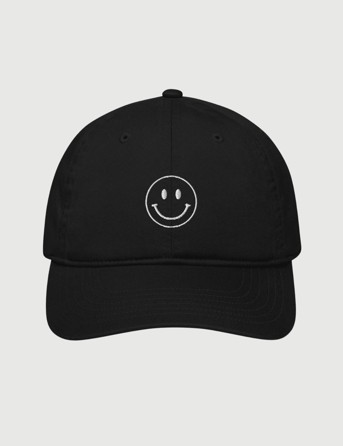 Retro Smiley | Embroidered Organic Cotton Hat - Sunday Golden