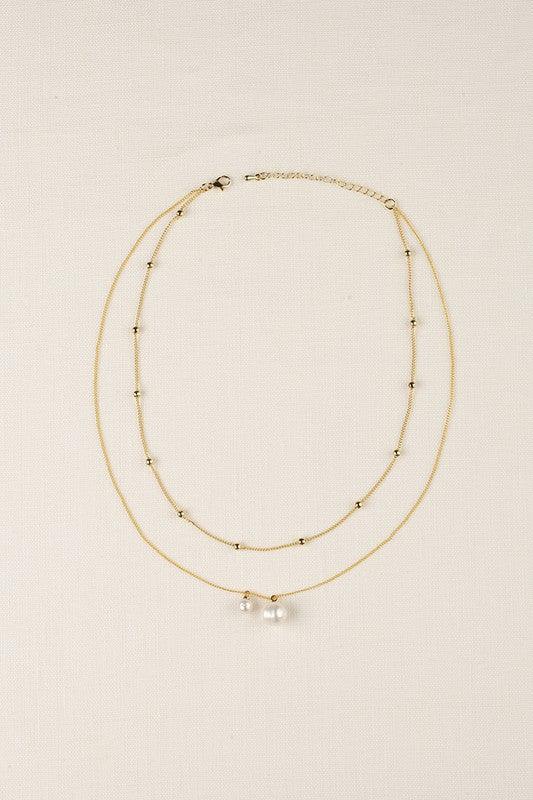 Natural Pearl Pendant Necklace - Sunday Golden