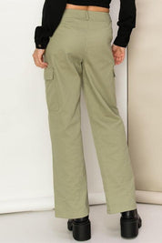 Weekend and Chill High Waist Cargo Pants - Sunday Golden