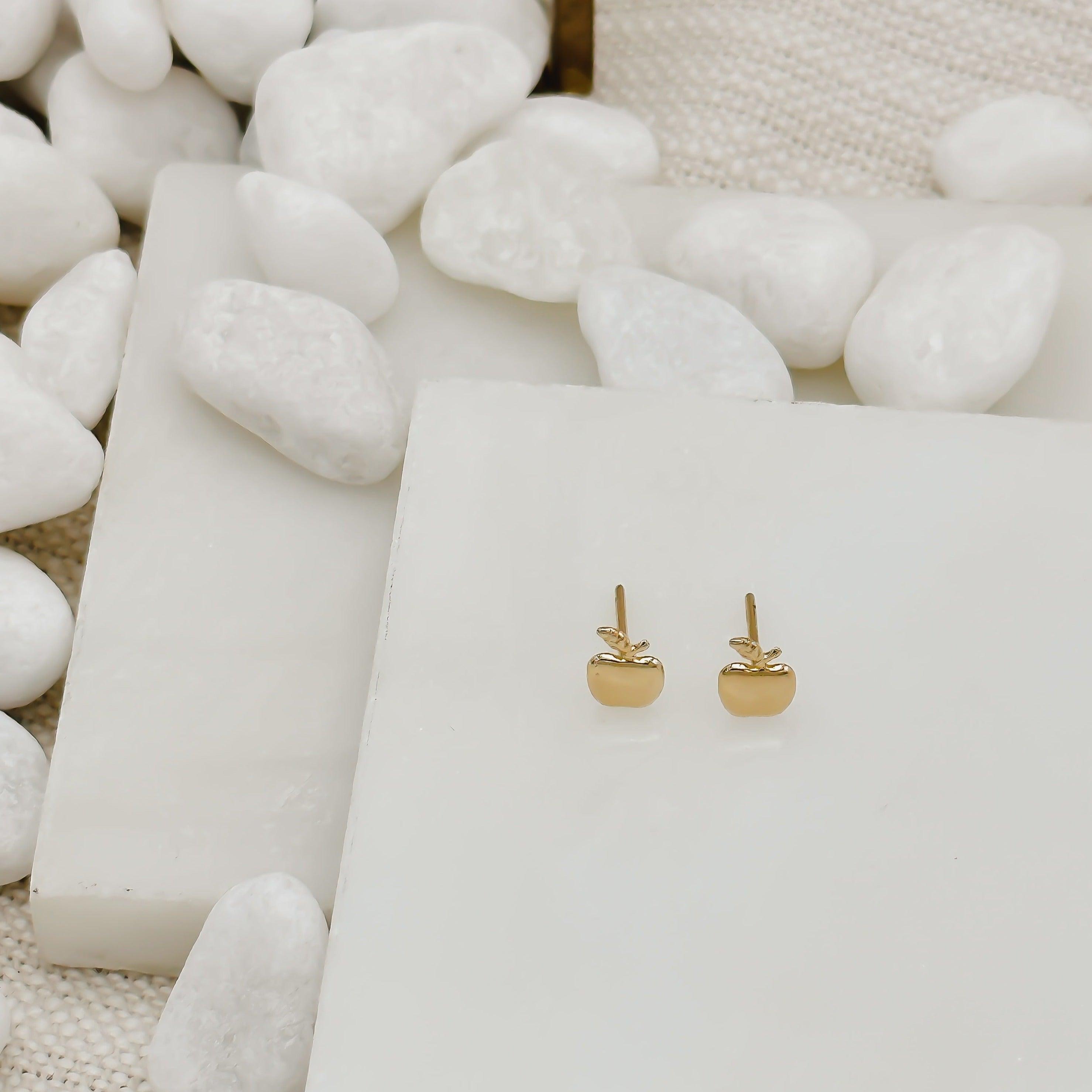 Apple Stud Earring - Sunday Golden