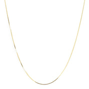 1mm herringbone chain necklace. 16k gold filled. 18" with 2" extender chain