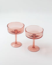 Handblown Hammered Coupe Cocktail Glass Set | 2 - Sunday Golden