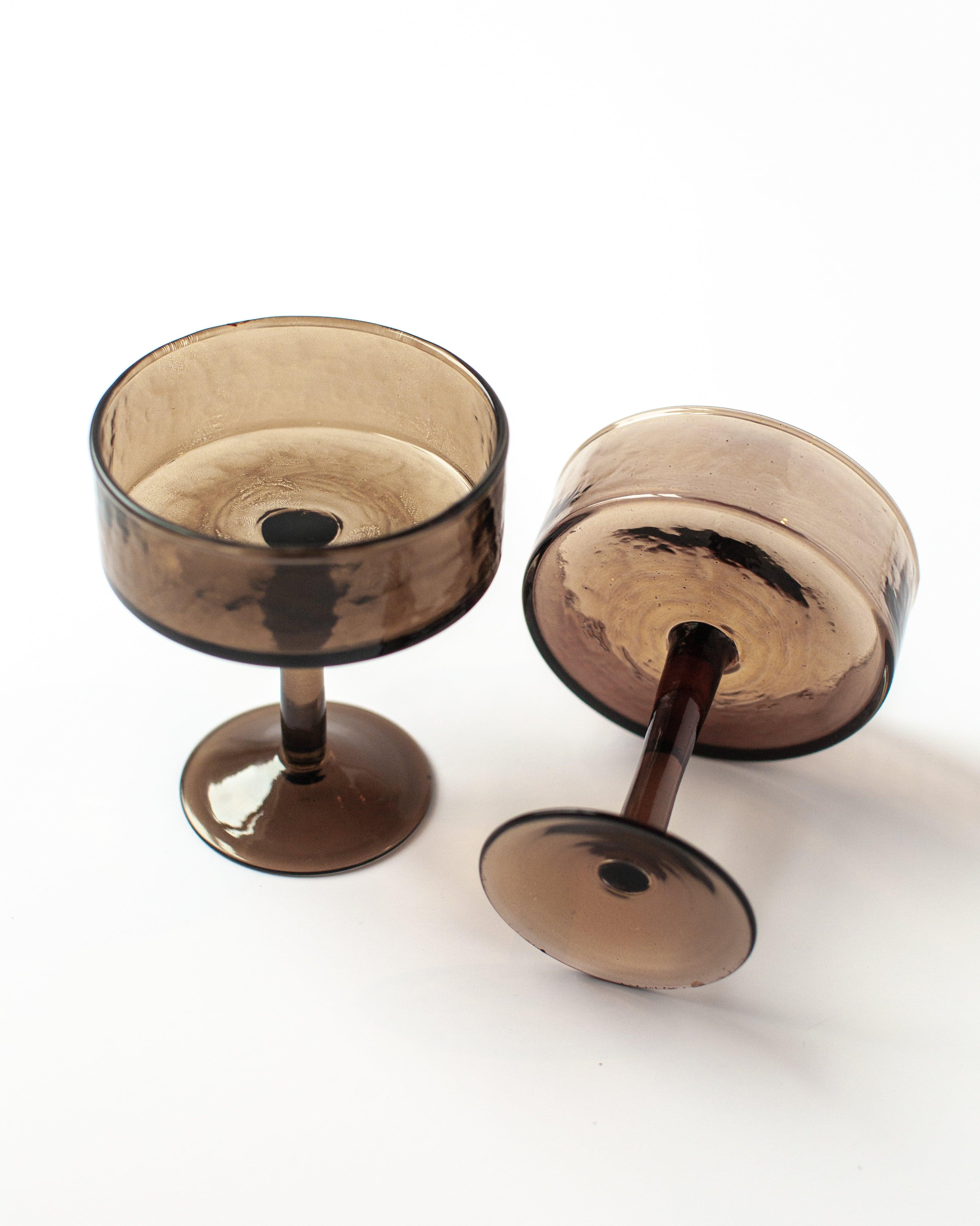 Handblown Hammered Coupe Cocktail Glass Set | 2 - Sunday Golden