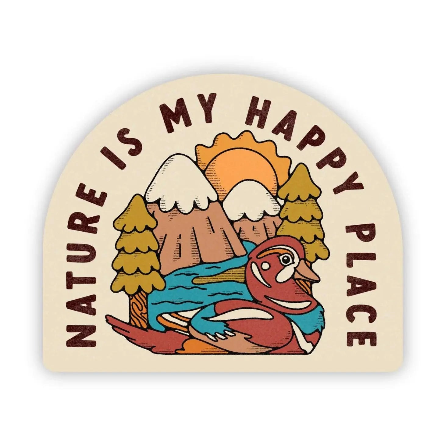 Nature is my happy place sticker. vinyl sticker.