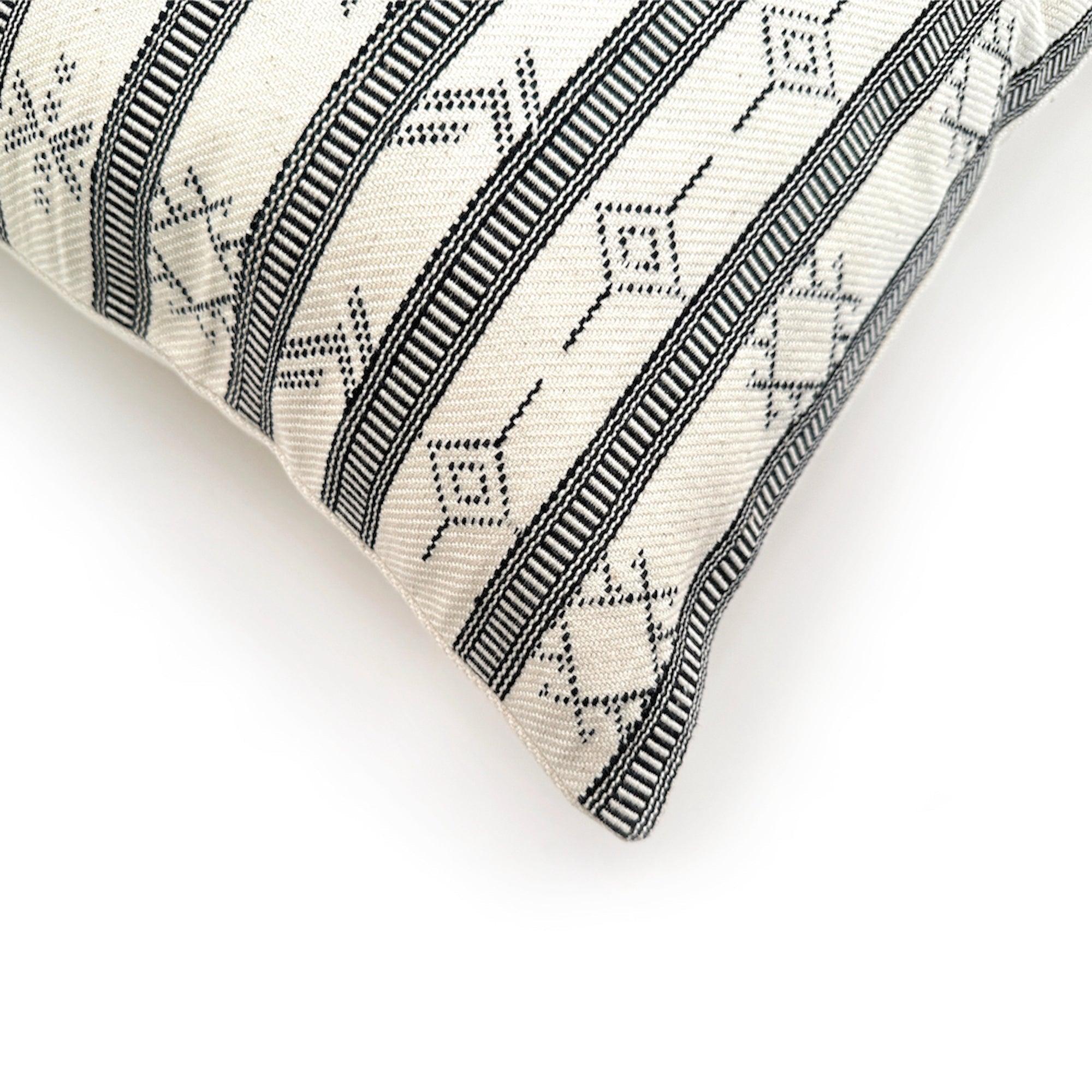 Black & White Aztec Print Pillow Cover - Sunday Golden