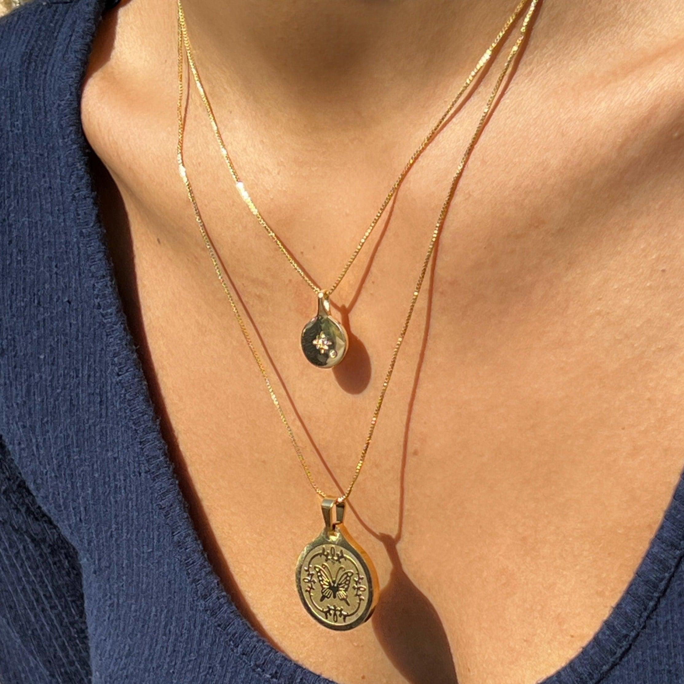 Lyra Coin Necklace - Sunday Golden