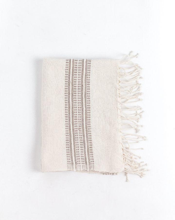 Aden Cotton Hand Towel. Measures 21 x 27 inches. Machine wash and dry.  hand-woven in Ethiopia. 6 color ways. natural with stone.