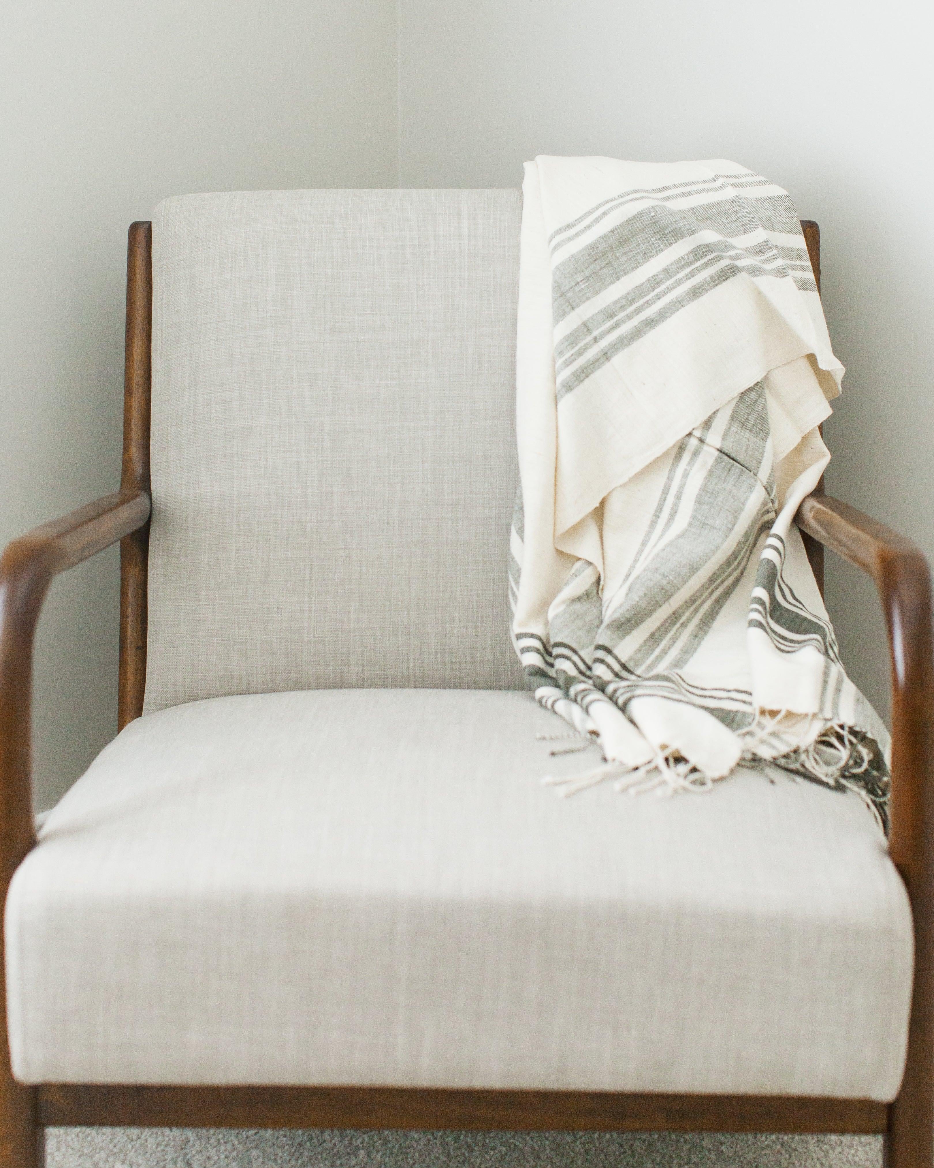 Cabin Hatch | Cotton Throw Blanket - Sunday Golden