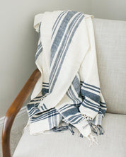 Cabin Hatch | Cotton Throw Blanket - Sunday Golden