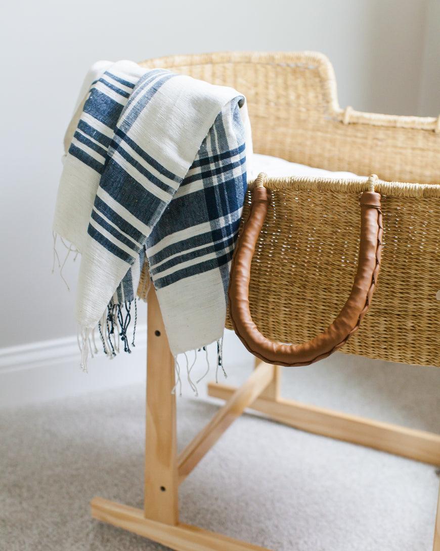 Cabin Hatch | Cotton Throw Blanket - Sunday Golden