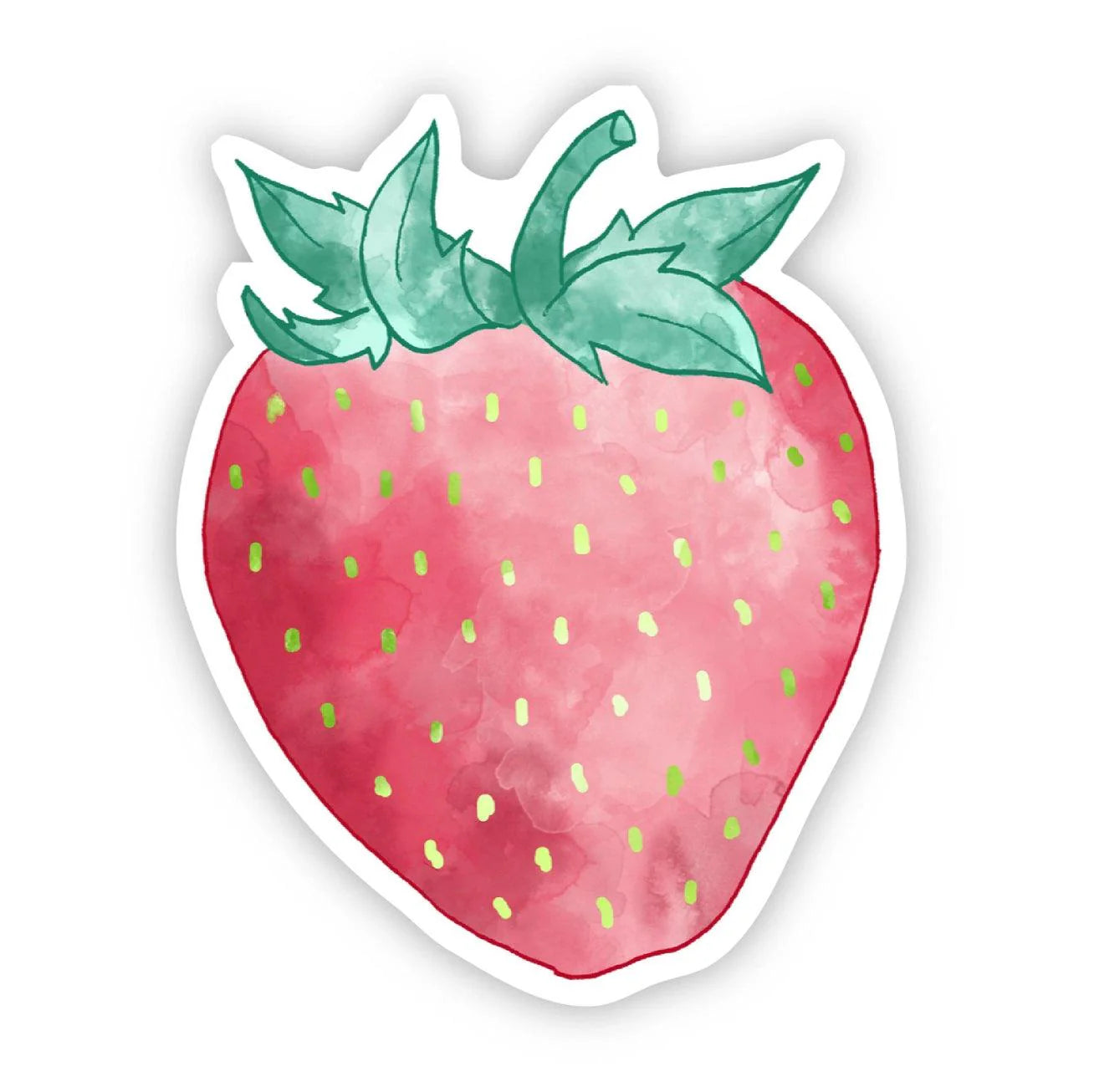 Watercolor Strawberry | Sticker - Sunday Golden