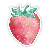 Watercolor Strawberry | Sticker - Sunday Golden