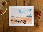 Bison Herd Landscape | 8x10 Art Print - Sunday Golden